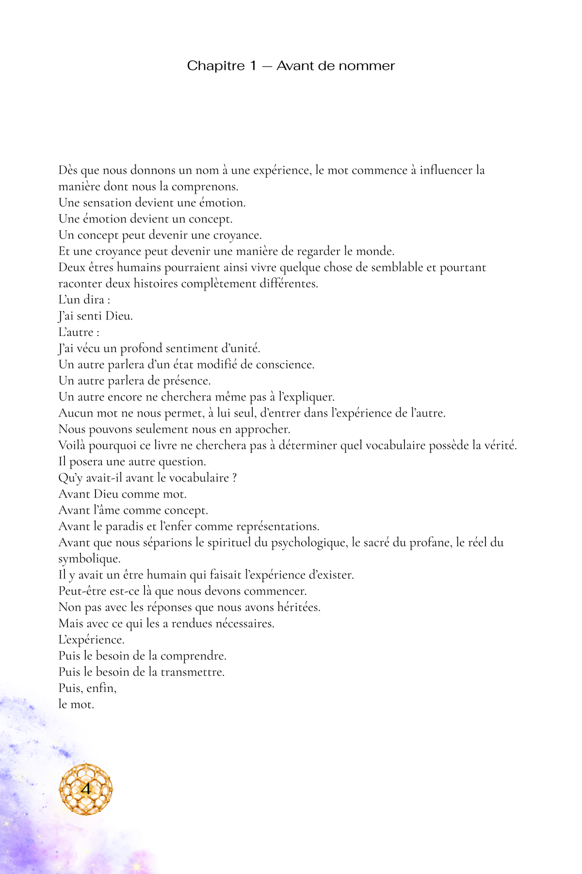 Avant les mots